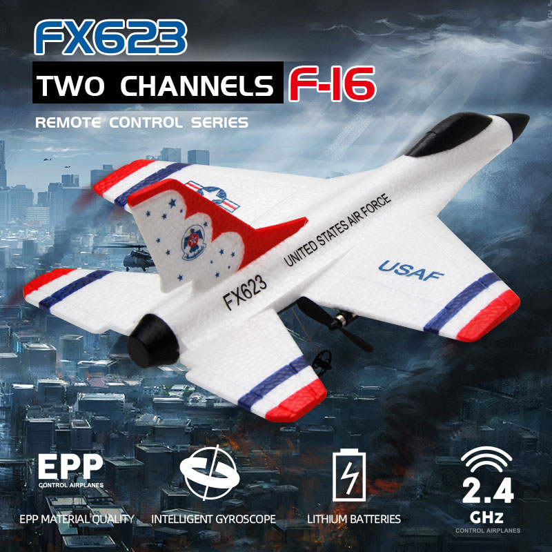 Rc Glider Foam Wing - New Fx623/F16 RC Airplane Two Channel