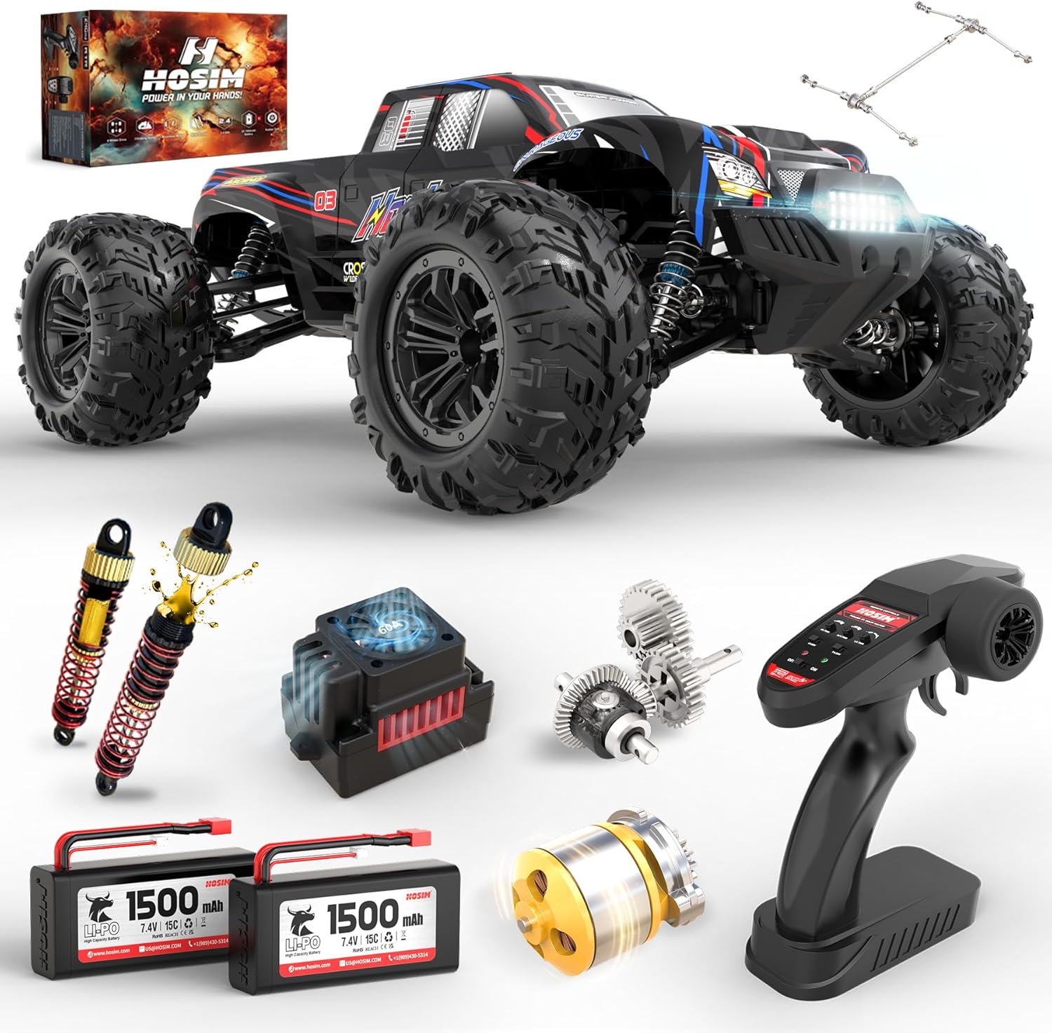 Rc Hobby Grade Monster Truck - Brushless 1:10 RC Monster Truck, 4WD