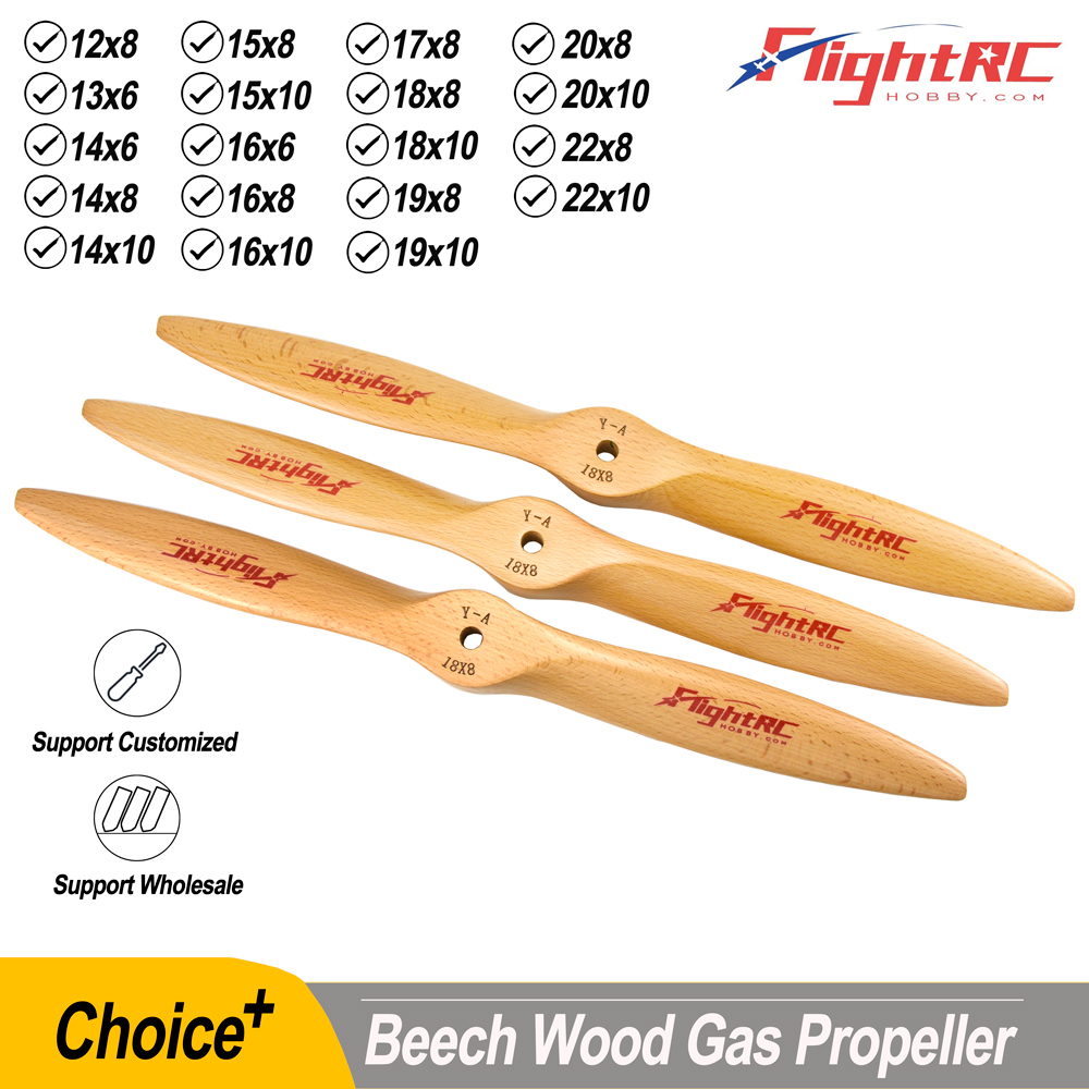 1Pc Wooden Beech Propeller CW  - Rc Hobby Engine ulasan dan harga