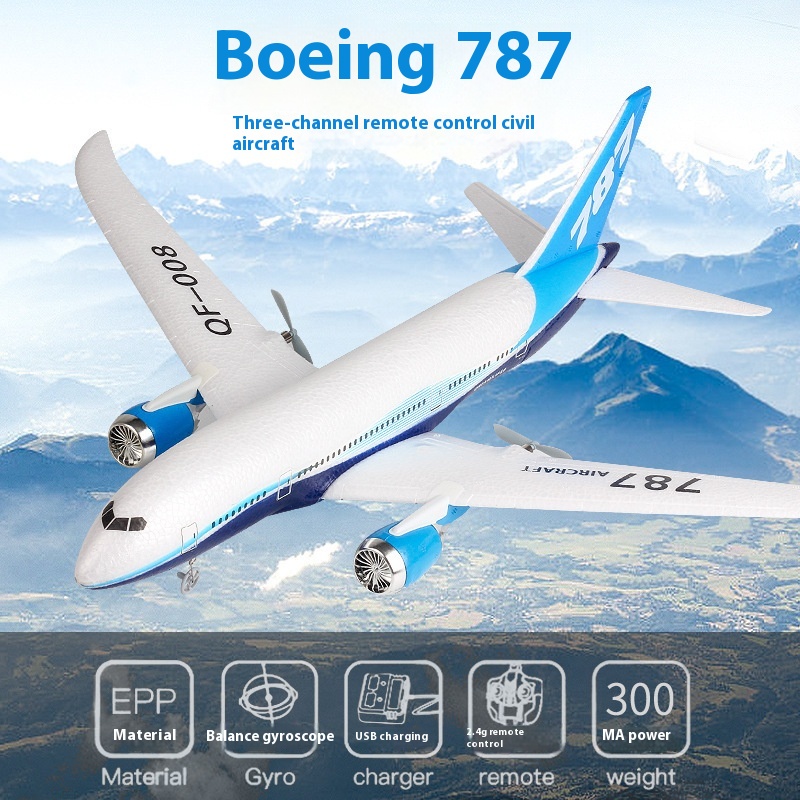 Qf008 RC Plane 787 Three Chann - Rc Glider Foam Wing ulasan dan harga