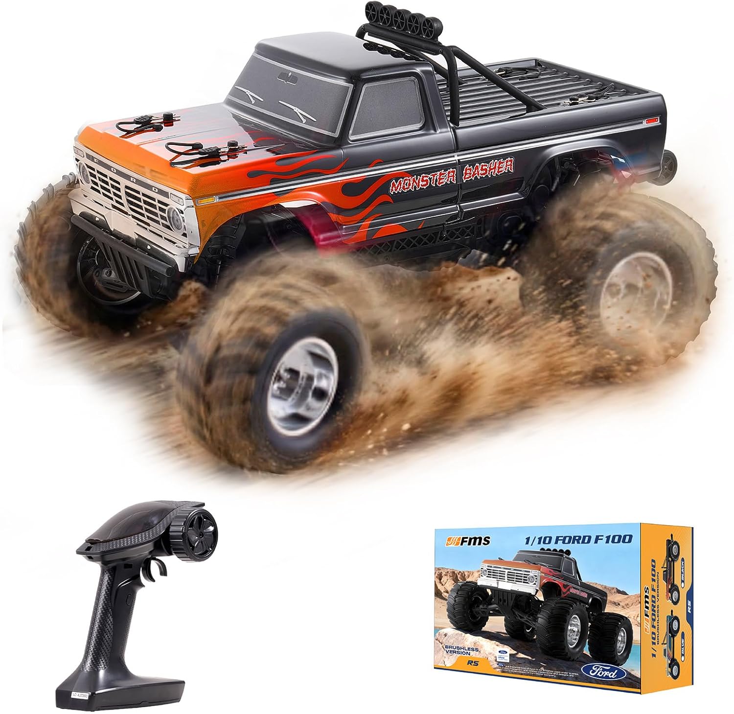 1/10 Ford F-100 Brushless Mons - Rc Hobby Grade Monster Truck ulasan dan harga