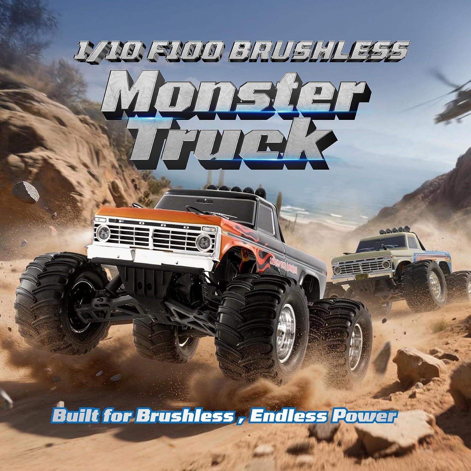 1/10 Ford F-100 Brushless Mons - Rc Hobby Grade Monster Truck ulasan dan harga