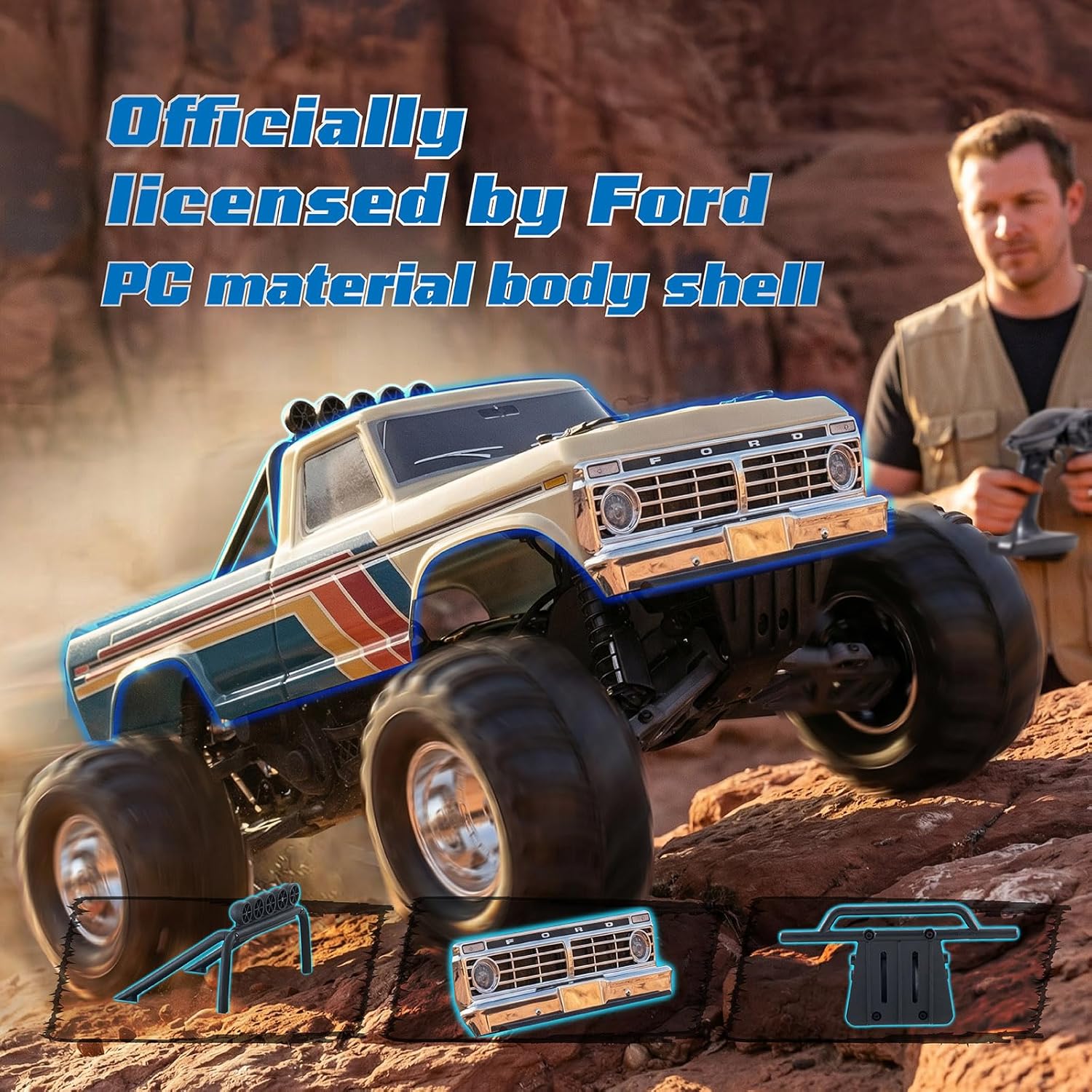 1/10 Ford F-100 Brushless Mons - Rc Hobby Grade Monster Truck ulasan dan harga