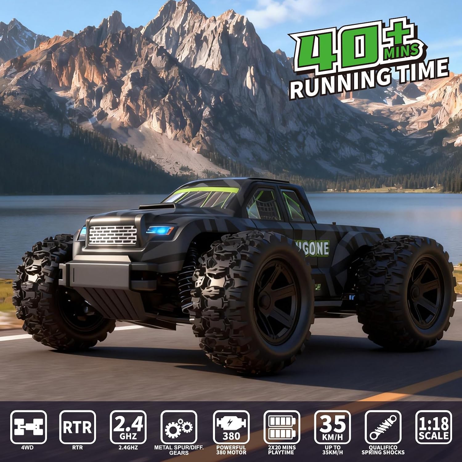 JT18W 1/18 Scale High Speed 35 - Rc Hobby Grade Monster Truck ulasan dan harga
