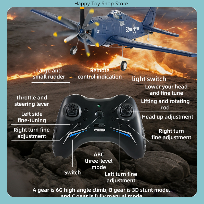FX9503 4CH Brushless RC Warbir - Rc Glider Foam Wing ulasan dan harga